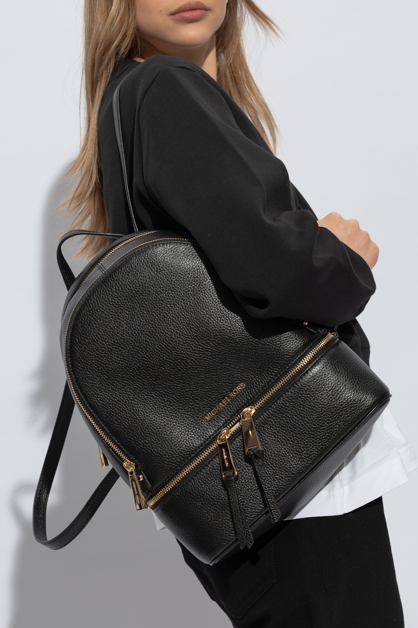 Black Rhea Zip backpack Michael Michael Kors Vitkac Canada